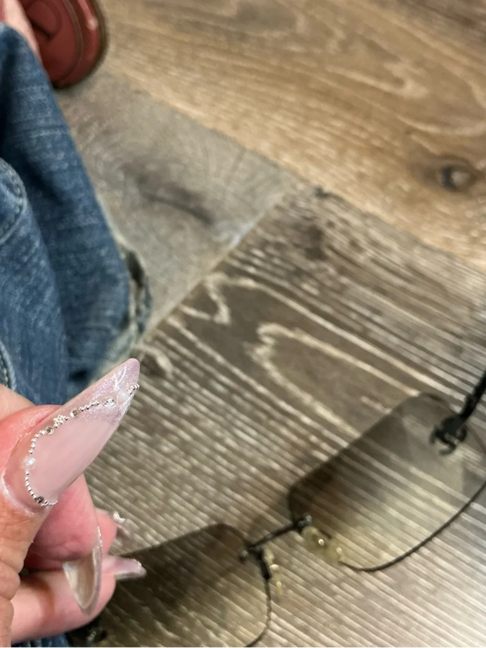 CHANEL Rimless Gradient Sunglasses - Black Frame with Gray-to-Cream Lenses - Picture 9 of 9